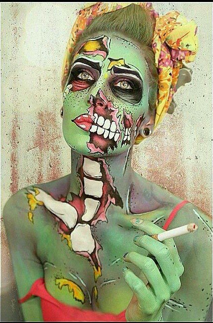 Halloween zombie makeup