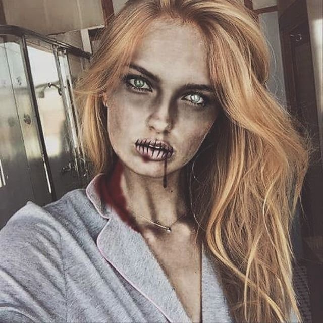 Sexy Halloween zombie makeup